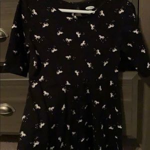 Girls unicorn old navy spin dress size 6-7